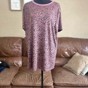 Pink Leopard Print Women's Top